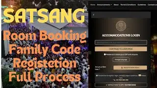 Accommodation, Registration & Login Process / Online Room Booking Full Step #satsang