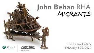 President Michael D. Higgins opens 'Migrants' by sculptor John Behan at The Kenny Gallery