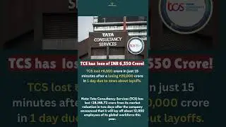 TCS has lose of INR 6550 Crore #tcs  #trending #Layoffs #viralnews