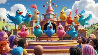 Birds Tell Jokes in Funny Town | Silly Kids Rhyme | Rhyme Land