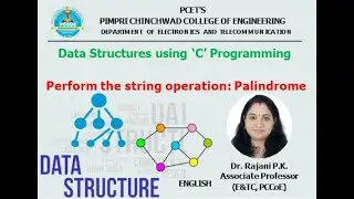 Perform string operations using C Program: Palindrome