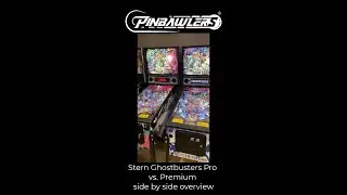 Side by side comparison of Stern Ghostbusters Premium and Pro