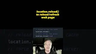 Refresh/reload web page with JavaScript #javascript #shorts