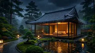 Cozy Rainforest Glass Cabin in Heavy Rain 🌧️ Deep Sleep ASMR for Anxiety, Insomnia & Stress Relief
