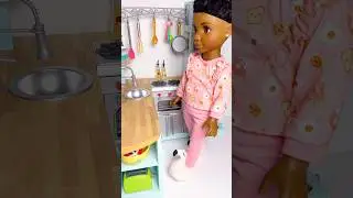Healthy Roots Doll Morning Routine #shorts #healthyrootsdolls