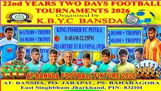 At-Bansda Football Fixture 2026 // 3.50 Lakh Dhamaka High Voltage ⚽ Tournament Kingfisher Update 