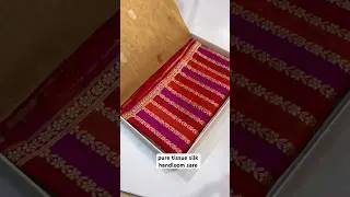 a very beautiful saree pure tissue silk banarasi handloom kadhwa sarees #shorts