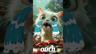 naughty cat want to play with crab,but #cat #cat #family #love #funny #story  #aiimages #motivation