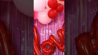 Red and pink decoration &hearts;️ #shorts #short #decoration #balloondecoration #birthday