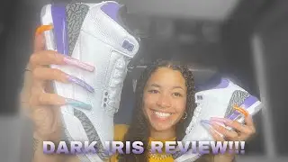 Air Jordan 3 &ldquo;DARK IRIS&rdquo; GS REVIEW/ON FOOT!!!💜💜