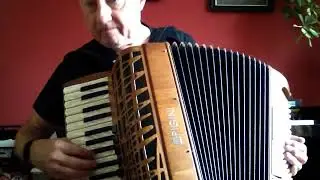 Chris Parkinson from Whitby demonstrates the Pigini P36 Cherrywood 96 Bass Piano Accordion