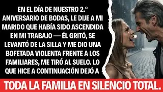 MI MARIDO SE LEVANTÓ DE LA SILLA Y ME DIO UNA BOFETADA DELANTE DE LOS FAMILIARES, TIRÁNDOME AL SUELO