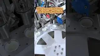 BBQ Sauce Cup Filling and Sealing Machine #sauce #fillingmachine #sealingmachine #bbqsauce #shorts
