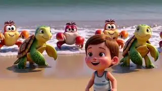 Ten Tiny Turtles Tap Their Toes 🐢👣 | Fun Counting and Movement Song for Kids