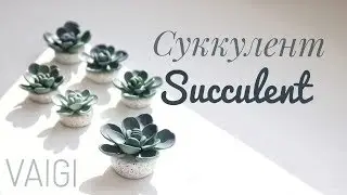 Суккулент из полимерной глины // Succulent // VAIGI. Polymer clay tutorials