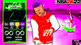 BEST PLAYMAKING SHOT CREATOR SHOOTING BADGES IN NBA 2K22!! BEST BADGE SETUP FOR GUARDS IN 2K22!!!