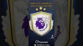 6PM TOTS CONTENT IN UNDER 60 SEC #shorts #fifa23 #tots
