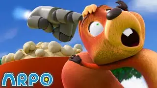 Squirrel STEALS Baby Daniel's Food!!! | 2 HOURS OF ARPO! | Funny Robot Cartoons for Kids!