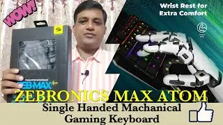 Zebronics ZEB-MAX Atom | One Handed Blue Switches Mechanical Gaming Keyboard | Best in Gaming