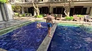 First swim in the pool at Champlung Mas Legian