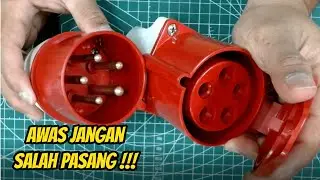CARA MEMASANG KABEL STEKER DAN STOP KONTAK 3 PHASE 5 PIN | STEKER & STOP KONTAK INDUSTRI 3 PHASE
