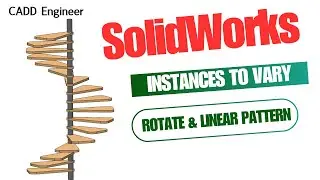 Rotate & Linear Pattern in One Feature in SolidWorks | Instances to Vary #CADDEngineer #solidworks
