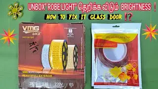 🔥🎄Superb Bright Robe Light Unboxing & How to fix in Glass Door❗️
