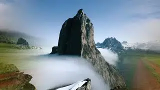 #Nature #Fogs Over The Mountain #Grasslands