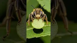 Leafcutter Bee Cuts PERFECT Circles! 🐝 Solo Nest Builder