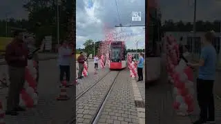 Cottbus | Feierliche Begr&uuml;&szlig;ung der ersten neuen Stra&szlig;enbahn von Skoda