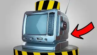 OLD TV vs HYDRAULIC PRESS (100TON) | EXPERIMENT