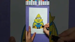 How to draw a Mega Minions Gus - Despicable Me 4 🎥💛 #drawing #tutorial #art #cartoon #funny #draw