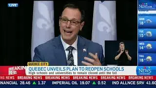 Que. unveils plan to reopen some schools