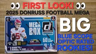 Первый взгляд! - Мегабокс Donruss Football 2025! НАПОЛНЕН НОВИЧКАМИ С ОПТИЧЕСКИМ РЕЙТИНГОМ! РОЗОВ...