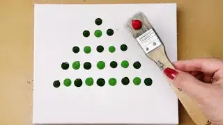 Super Easy Christmas Tree Painting Tutorial