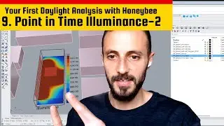 9- Visualizing Point in Time Illuminance Results with Honeybee #Visualization #HoneybeeTutorial