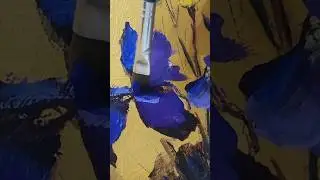 Water iris flower original texture painting #irisflower #irispainting #flowerpainting #floraltexture