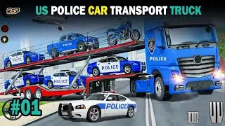 US POLICE CAR TRANSPORT TRUCK GAMEPLAY VIDEO