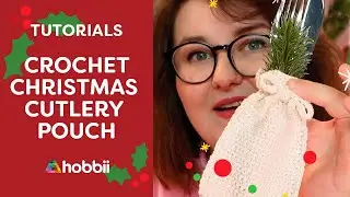 Easy Crochet DIY Christmas Cutlery Pouch 🤶 🎁