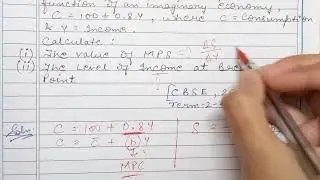 How to calculate MPS from consumption function | How to solve question of consumption function 