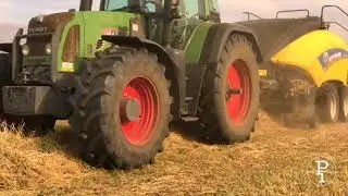Raking and bailing hay in the South West of Western Australia