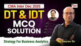 🎯 CMA Inter Dec 2025 | Direct & Indirect Taxation MCQ Solution  | Strategy for Business Analytics🔥