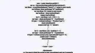 Google Script to hide rows in Google Sheets