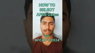 How to select afsb date and centre for Afcat 1 2024/ afsb date selection process #afsb #afcat #cds