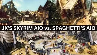 JK's Skyrim AiO vs Spaghetti's AiO &ndash; Ultimate Skyrim City Overhaul Comparison!
