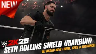 Seth Rollins SHIELD (Manbun) Epic Entrance w/ New Theme And Graphics Pack! 