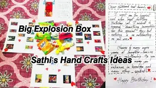 Big Explosion Box || Surprise box || Red and White colour theme with photos||