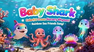 Colorful Fish Ocean Learning Song Featuring Baby Shark Nursery Rhymes 🐟🎶