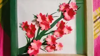 Handmade Paper Photo Frame with Paper Flowers | DIY Decorative Plant Craft Idea | BIISI 