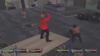WWE 2K25 Соло в костюме Bloodline против Стила, Хали, Гюнтера, Брона и Приста, драка на парковке ...